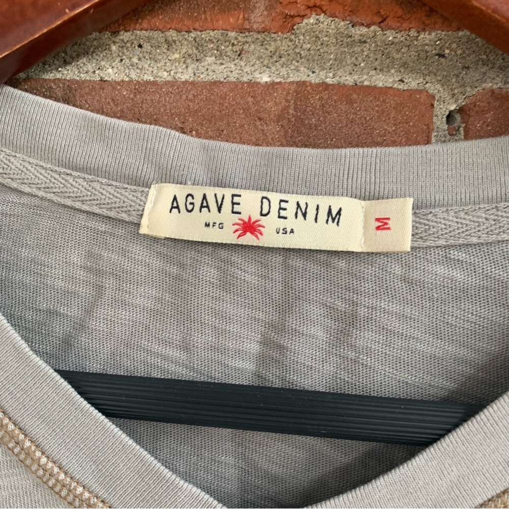 Agave Denim gray Long Sleeve Top Men’s US Medium Regular - Picture 9 of 12